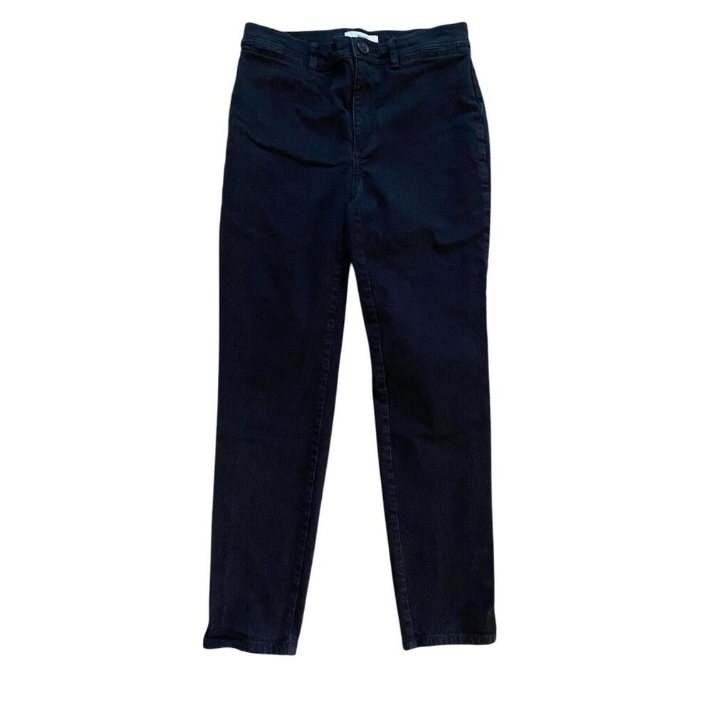 LOFT Womens Faded Black Skinny Pants Size 2 Casual Work Pockets‎